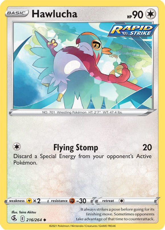 Hawlucha 216/264 SWSH Fusion Strike Uncommon Pokemon Card TCG Near Mint