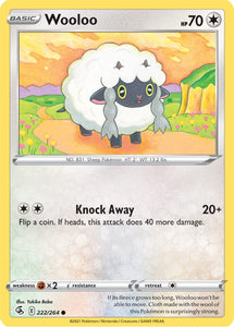 Wooloo 222/264 SWSH Fusion Strike Common Pokemon Card TCG Near Mint