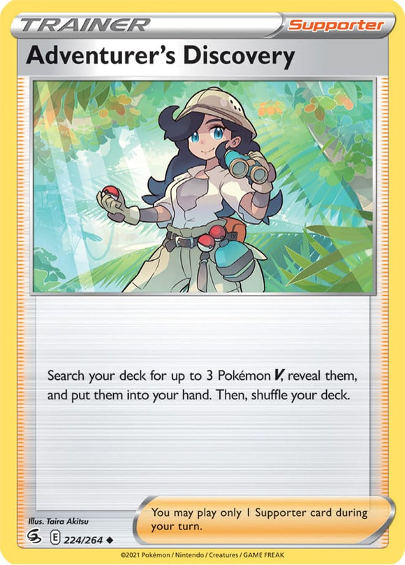 Adventurer's Discovery 224/264 SWSH Fusion Strike Uncommon Pokemon Card TCG