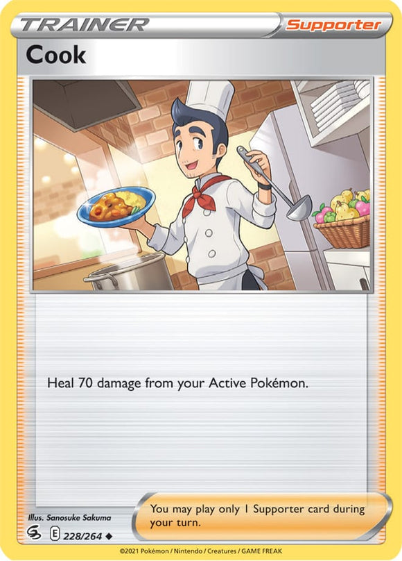 Cook 228/264 SWSH Fusion Strike Uncommon Pokemon Card TCG