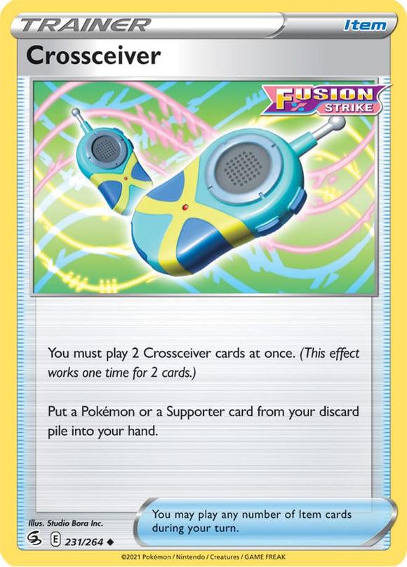 Crossceiver 231/264 SWSH Fusion Strike Uncommon Pokemon Card TCG