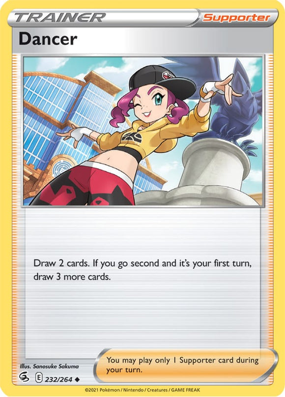 Dancer 232/264 SWSH Fusion Strike Uncommon Pokemon Card TCG