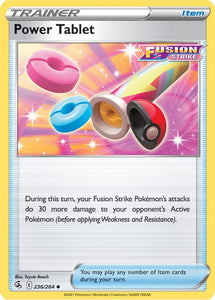 Power Tablet 236/264 SWSH Fusion Strike Uncommon Pokemon Card TCG