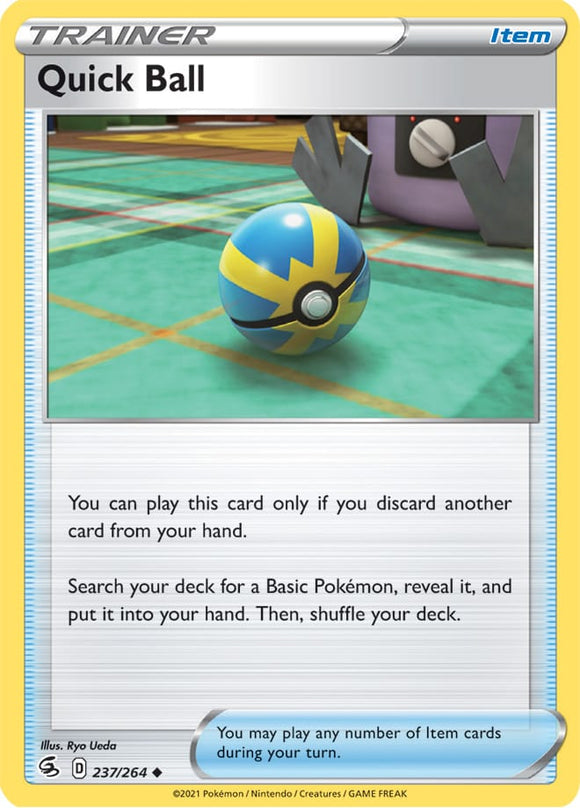 Quick Ball 237/264 SWSH Fusion Strike Uncommon Pokemon Card TCG