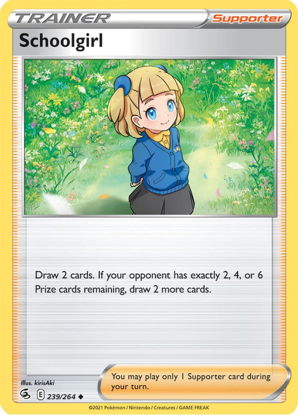 Schoolgirl 239/264 SWSH Fusion Strike Uncommon Pokemon Card TCG