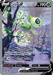 Celebi V 245/264 SWSH Fusion Strike Full Art Holo Ultra Rare Pokemon Card TCG Near Mint