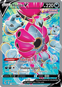 Hoopa V 253/264 SWSH Fusion Strike Full Art Holo Ultra Rare Pokemon Card TCG Near Mint