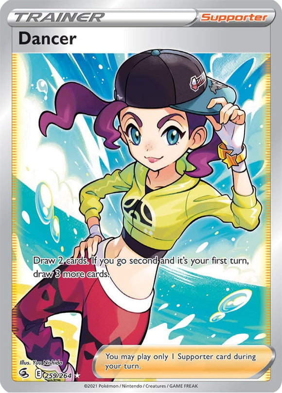 Dancer 259/264 SWSH Fusion Strike Full Art Holo Ultra Rare Pokemon Card TCG Near Mint