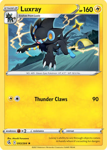 Luxray 93/264 SWSH Fusion Strike Rare Pokemon Card TCG Near Mint