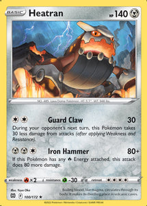 Heatran 100/172 SWSH Brilliant Stars Rare Pokemon Card TCG Near Mint