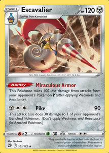 Escavalier 101/172 SWSH Brilliant Stars Rare Pokemon Card TCG Near Mint