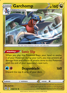 Garchomp 109/172 SWSH Brilliant Stars Holo Rare Pokemon Card TCG Near Mint