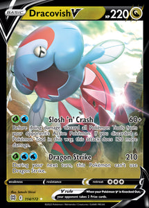 Dracovish V 114/172 SWSH Brilliant Stars Ultra Rare Pokemon Card TCG Near Mint