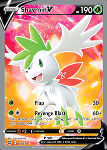 Shaymin V 152/172 SWSH Brilliant Stars Full Art Holo Ultra Rare Pokemon Card TCG Near Mint