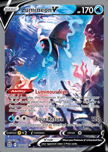 Lumineon V 156/172 SWSH Brilliant Stars Full Art Holo Ultra Rare Pokemon Card TCG Near Mint