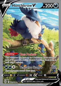 Honchkrow V 162/172 SWSH Brilliant Stars Full Art Holo Ultra Rare Pokemon Card TCG Near Mint