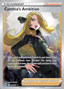 Cynthia's Ambition 169/172 SWSH Brilliant Stars Full Art Holo Ultra Rare Pokemon Card TCG Near Mint