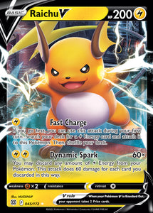 Raichu V 45/172 SWSH Brilliant Stars Ultra Rare Pokemon Card TCG Near Mint