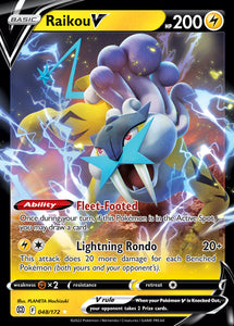 Raikou V 48/172 SWSH Brilliant Stars Ultra Rare Pokemon Card TCG Near Mint