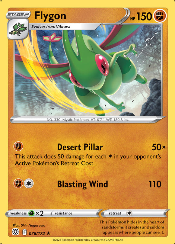 Flygon 76/172 SWSH Brilliant Stars Rare Pokemon Card TCG Near Mint