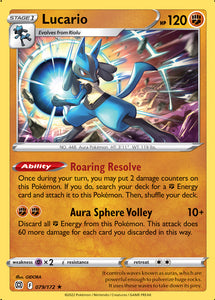 Lucario 79/172 SWSH Brilliant Stars Holo Rare Pokemon Card TCG Near Mint