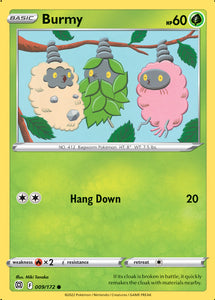 Burmy 9/172 SWSH Brilliant Stars Common Pokemon Card TCG Near Mint