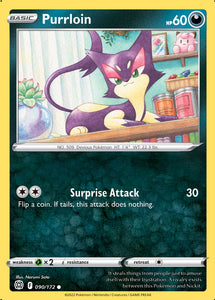 Purrloin 90/172 SWSH Brilliant Stars Common Pokemon Card TCG Near Mint