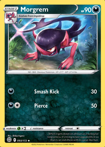 Morgrem 93/172 SWSH Brilliant Stars Uncommon Pokemon Card TCG Near Mint