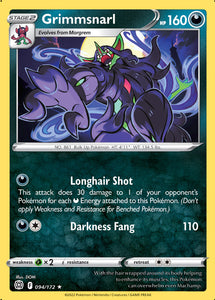 Grimmsnarl 94/172 SWSH Brilliant Stars Rare Pokemon Card TCG Near Mint