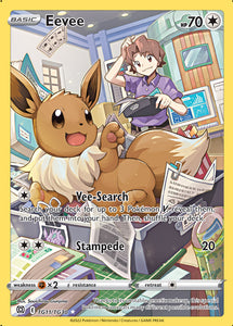 Eevee TG11/TG30 SWSH Brilliant Stars Trainer Gallery Full Art Holo Pokemon Card TCG Near Mint