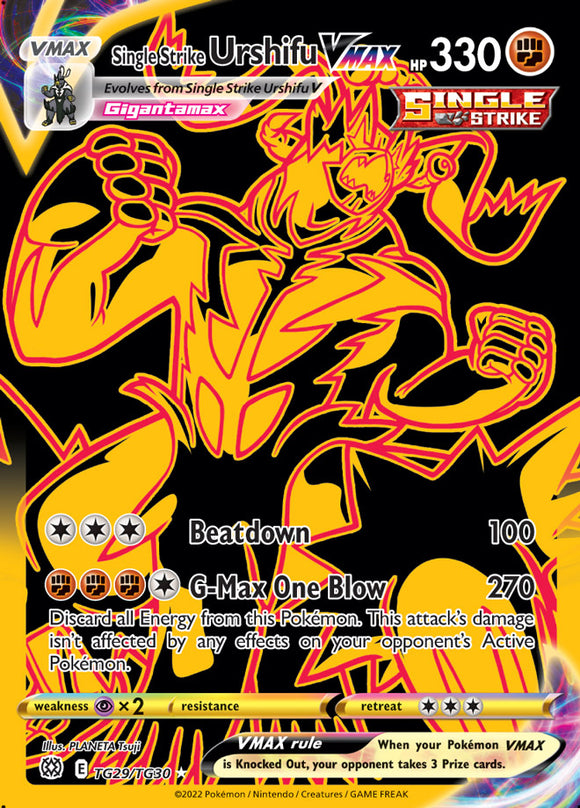Single Strike Urshifu VMAX TG29/TG30 SWSH Brilliant Stars Trainer Gallery Full Art Holo Pokemon Card TCG Near Mint