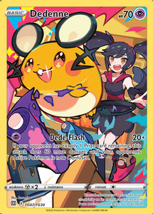 Dedenne TG07/TG30 SWSH Brilliant Stars Trainer Gallery Full Art Holo Pokemon Card TCG Near Mint