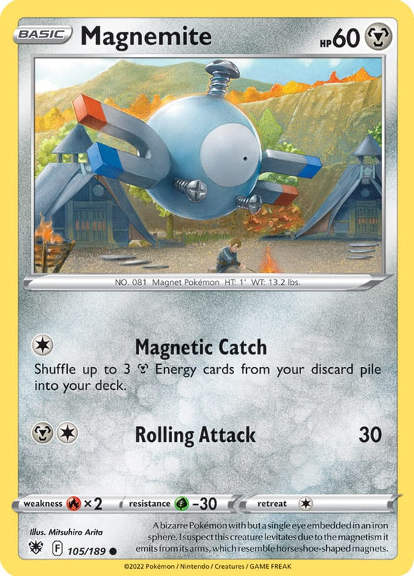 Magnemite 105/189 SWSH Astral Radiance Common Pokemon Card TCG Near Mint