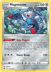 Magnezone 107/189 SWSH Astral Radiance Holo Rare Pokemon Card TCG Near Mint