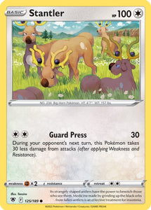 Stantler 125/189 SWSH Astral Radiance Common Pokemon Card TCG Near Mint