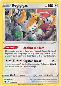 Regigigas 130/189 SWSH Astral Radiance Holo Rare Pokemon Card TCG Near Mint