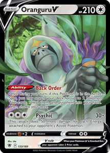 Oranguru V 133/189 SWSH Astral Radiance Ultra Rare Pokemon Card TCG Near Mint