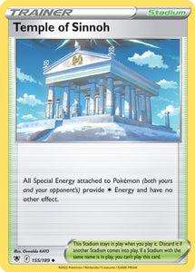 Temple of Sinnoh 155/189 SWSH Astral Radiance Uncommon Trainer Pokemon Card TCG Near Mint