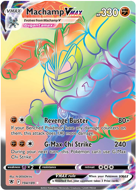 Machamp VMAX 194/189 SWSH Astral Radiance Secret Rare Full Art Pokemon Card TCG Near Mint