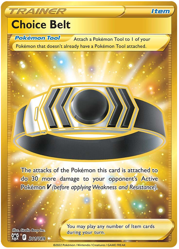 Choice Belt 211/189 SWSH Astral Radiance Secret Rare Full Art Pokemon Card TCG Near Mint