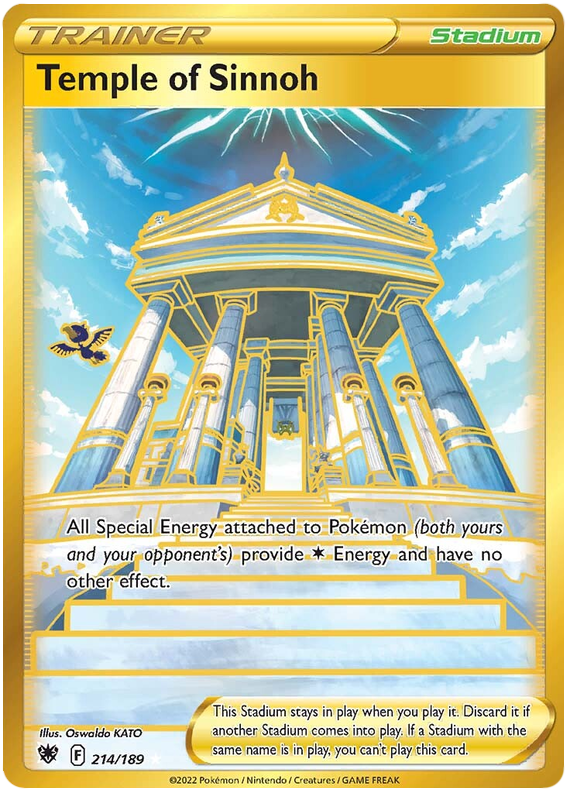Temple of Sinnoh 214/189 SWSH Astral Radiance Secret Rare Full Art Pokemon Card TCG Near Mint