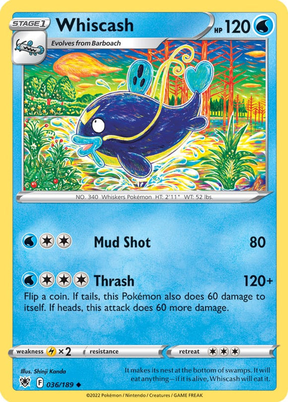 Whiscash 36/189 SWSH Astral Radiance Uncommon Pokemon Card TCG Near Mint
