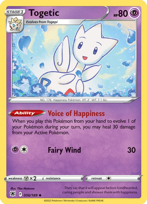 Togetic 56/189 SWSH Astral Radiance Uncommon Pokemon Card TCG Near Mint