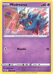 Misdreavus 58/189 SWSH Astral Radiance Common Pokemon Card TCG Near Mint