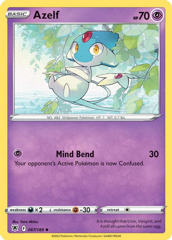 Azelf 67/189 SWSH Astral Radiance Uncommon Pokemon Card TCG Near Mint
