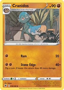 Cranidos 76/189 SWSH Astral Radiance Common Pokemon Card TCG Near Mint
