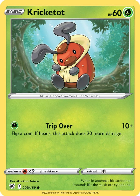 Kricketot 9/189 SWSH Astral Radiance Common Pokemon Card TCG Near Mint