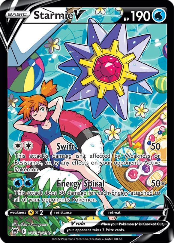 Starmie V TG13/TG30 SWSH Astral Radiance Trainer Gallery Full Art Holo Pokemon Card TCG Near Mint