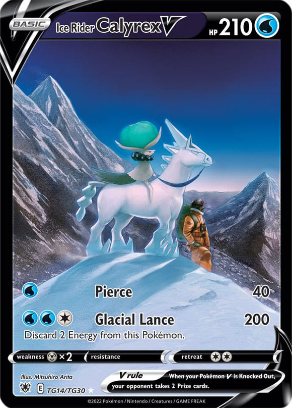 Ice Rider Calyrex V TG14/TG30 SWSH Astral Radiance Trainer Gallery Full Art Holo Pokemon Card TCG Near Mint