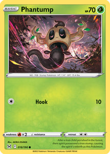 Phantump 16/196 SWSH Lost Origin Common Pokemon Card TCG Near Mint